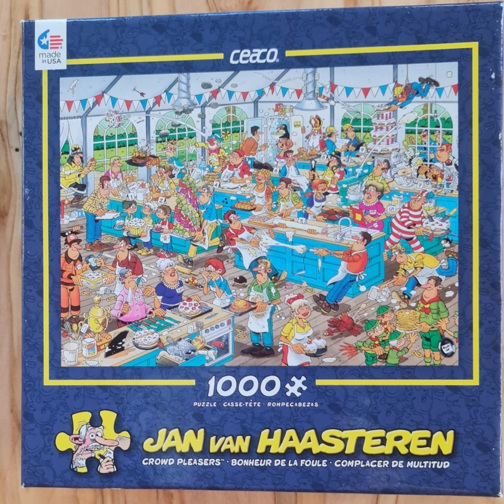 Jan van Haasteren 1000 Piece Puzzle CLASH OF THE BAKERS 2015 EUC Collectible